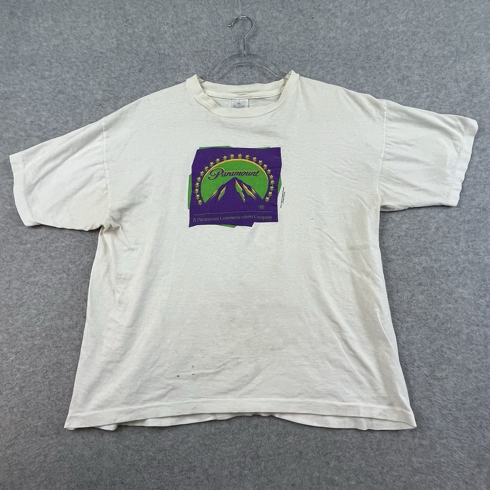 Vintage 90s Paramount Movie Studio‎ Shirt Sz L Single Stitch Film Company Rare
